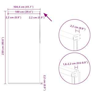 Zatemňovací roleta 104,4 x 230 cm, šířka látky 100 cm, černá - obrázek 18