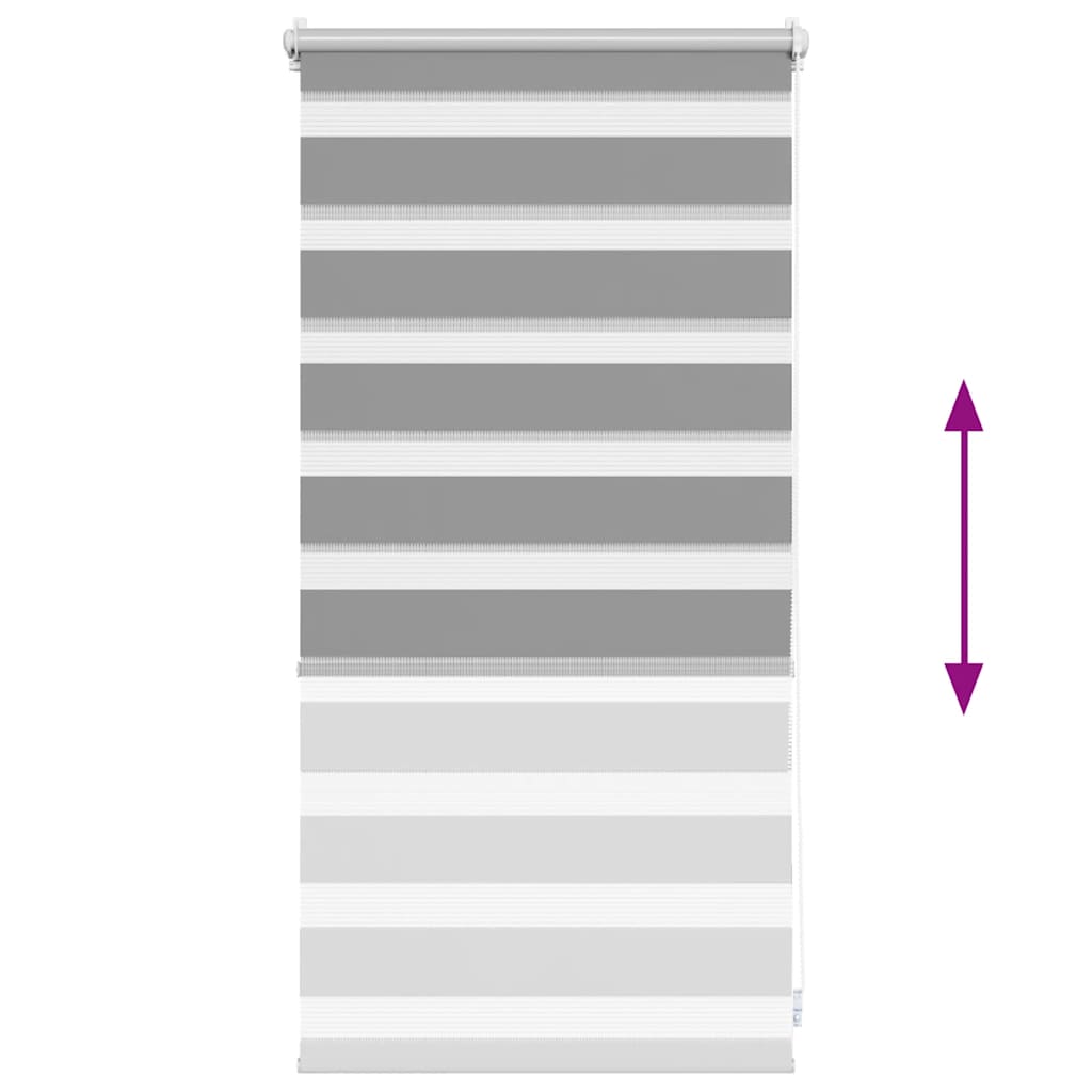 Tenda A Rullo Oscurante Zebra 40x100cm Grigia VidaXL 17 width=274