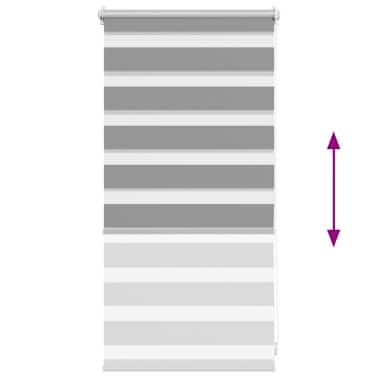 Estore de rolo 40 x 100 cm, linhas de zebra / Cinza[6/6]
