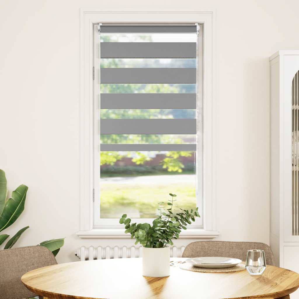 vidaXL zebragardin 40,9x100 cm stofbredde 36,7 cm grå