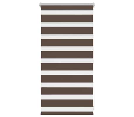 Estore de rolo 40 x 100 cm, linhas de zebra / Café