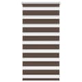 Estore de rolo 40 x 100 cm, linhas de zebra / Café