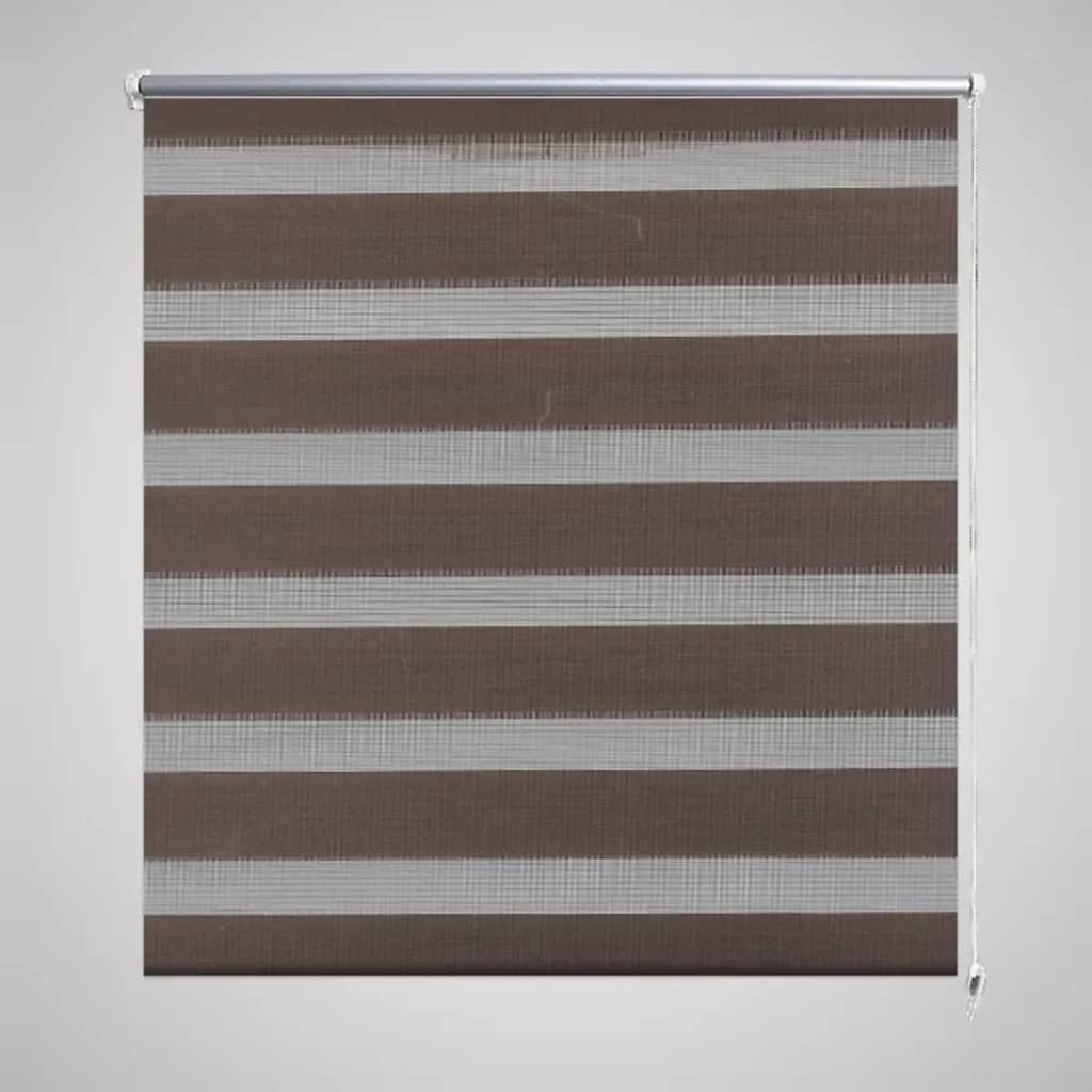 Rullegardin i zebradesign 40 x 100 cm kaffefarvet