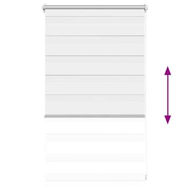 Estore de rolo 50 x 100 cm, linhas de zebra / Branco[6/6]