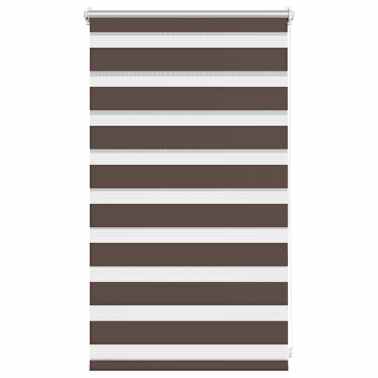 Estore de rolo 50 x 100 cm, linhas de zebra / Café[2/6]