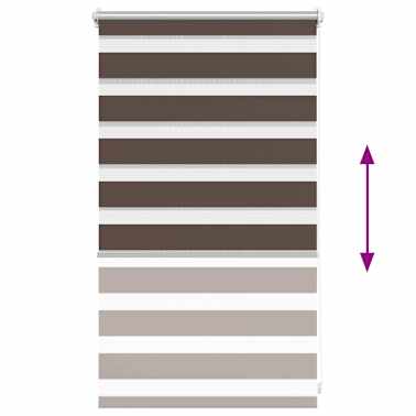 Estore de rolo 50 x 100 cm, linhas de zebra / Café[6/6]