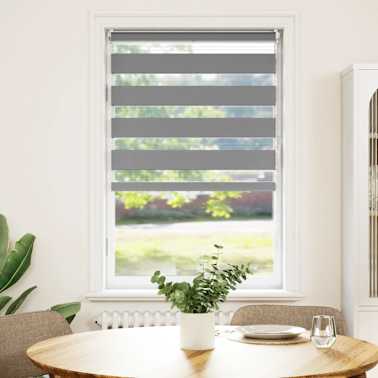 Estore de rolo 70 x 120 cm, linhas de zebra / Cinza[1/6]