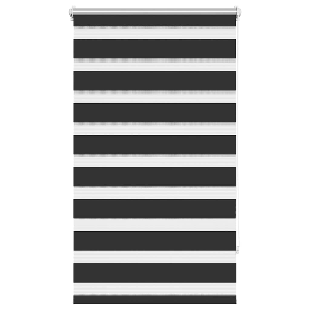 vidaXL Roleta den a noc / Zebra / Twinroll 70x120 cm černá
