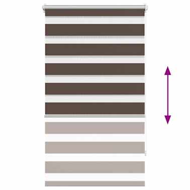 Estore de rolo 70 x 120 cm, linhas de zebra / Café[6/6]