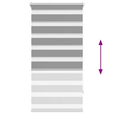 Estore de rolo 80 x 150 cm, linhas de zebra / Cinza[6/6]