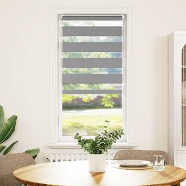 Estore de rolo 80 x 150 cm, linhas de zebra / Cinza[1/6]