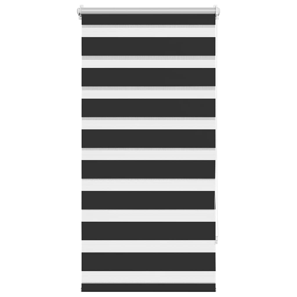 vidaXL Roleta den a noc / Zebra / Twinroll 80x150 cm černá