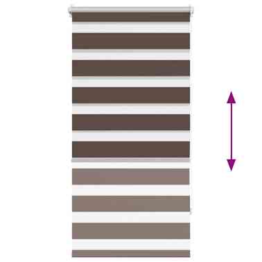 Estore de rolo 80 x 150 cm, linhas de zebra / Café[6/6]