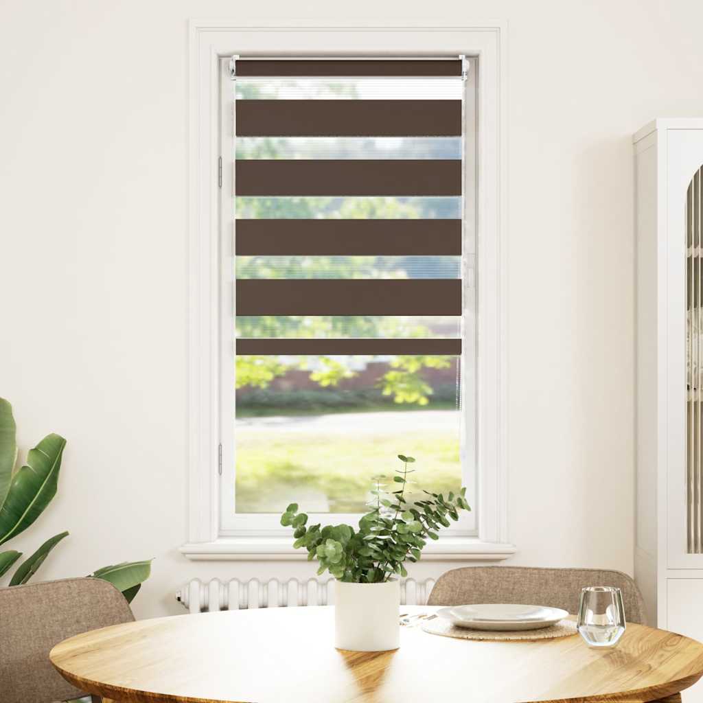 vidaXL zebragardin 80,9x150 cm stofbredde 76,7 cm kaffe