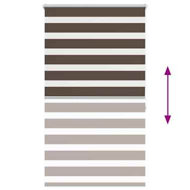 Estore de rolo 80 x 175 cm, linhas de zebra / Café[6/6]