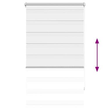 Estore de rolo 90 x 150 cm, linhas de zebra / Branco[6/6]
