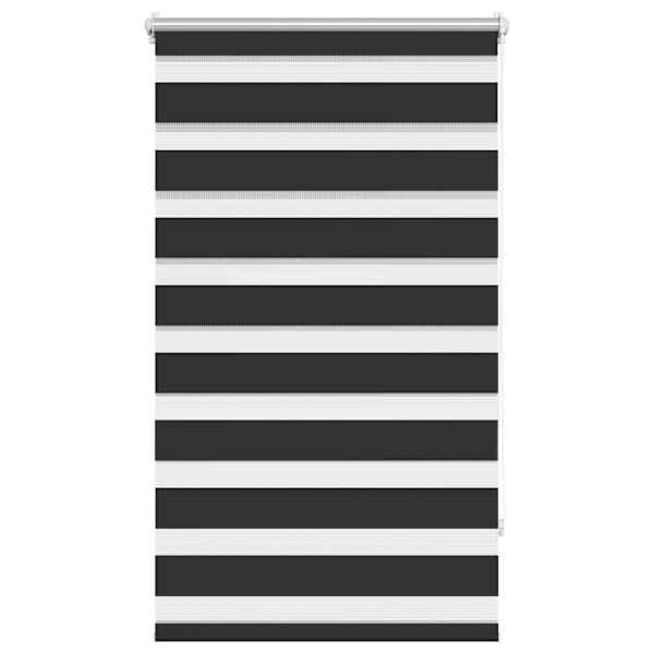 vidaXL Sebraruloo 90,9 x 150 cm kangast, laius 86,7 cm, must