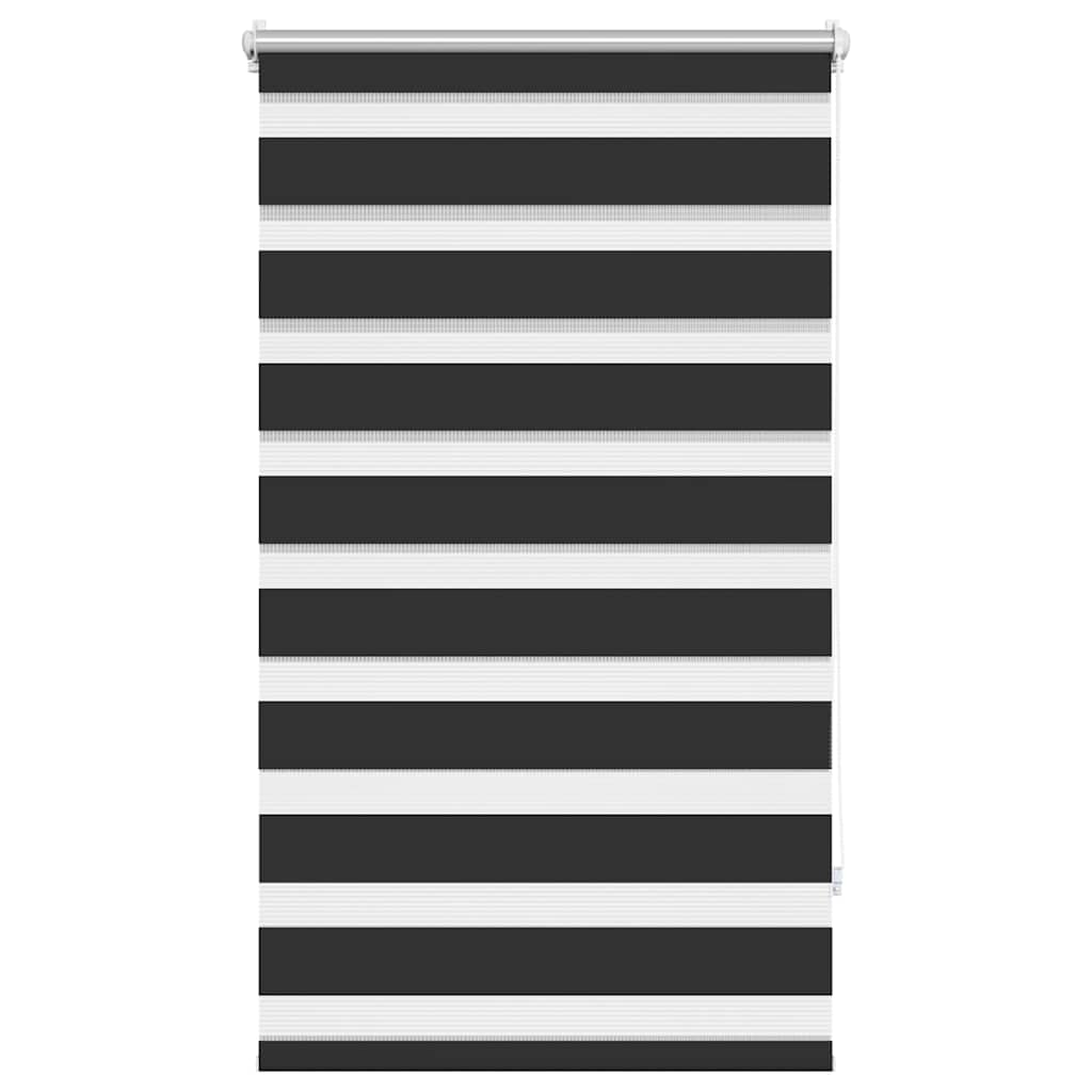vidaXL Roleta den a noc / Zebra / Twinroll 90x150 cm černá
