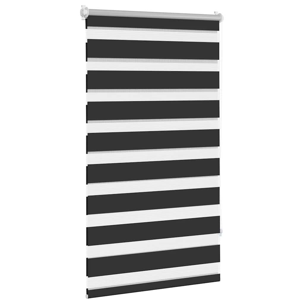 vidaXL Jaluzea tip zebră, 90 x 150 cm, negru