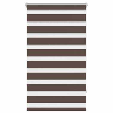 Estore de rolo 90 x 150 cm, linhas de zebra / Café[2/6]
