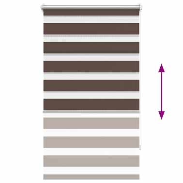 Estore de rolo 90 x 150 cm, linhas de zebra / Café[5/6]