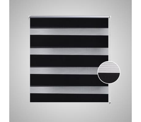 Roleta den a noc / Zebra / Twinroll 100x175 cm černá