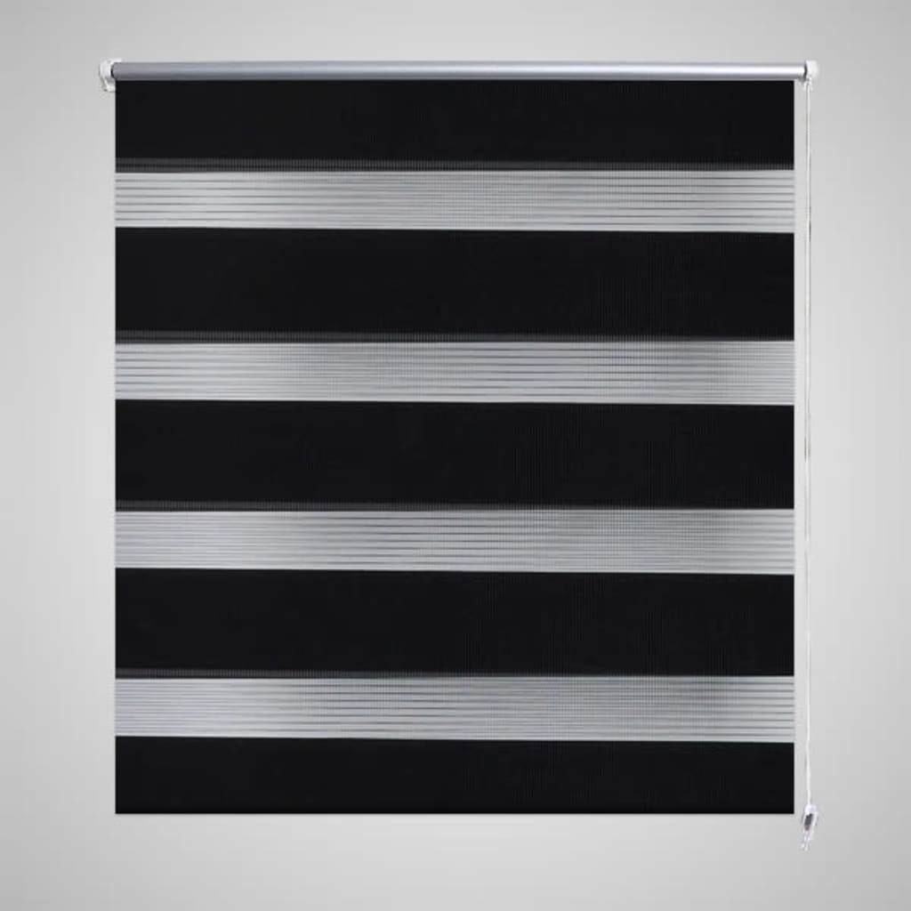 Rullegardin i zebradesign 100 x 175 cm sort