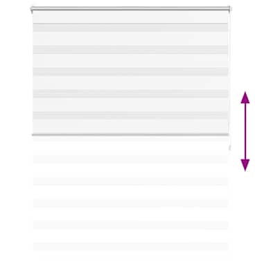 Estore de rolo 120 x 175 cm, linhas de zebra / Branca[5/6]