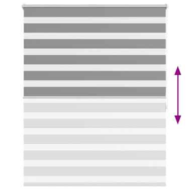 Estore de rolo 120 x 175 cm, linhas de zebra / Cinza[6/6]