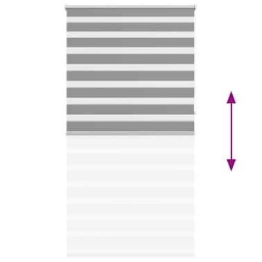 Estore de rolo 120 x 230 cm, linhas de zebra / Cinza[6/6]