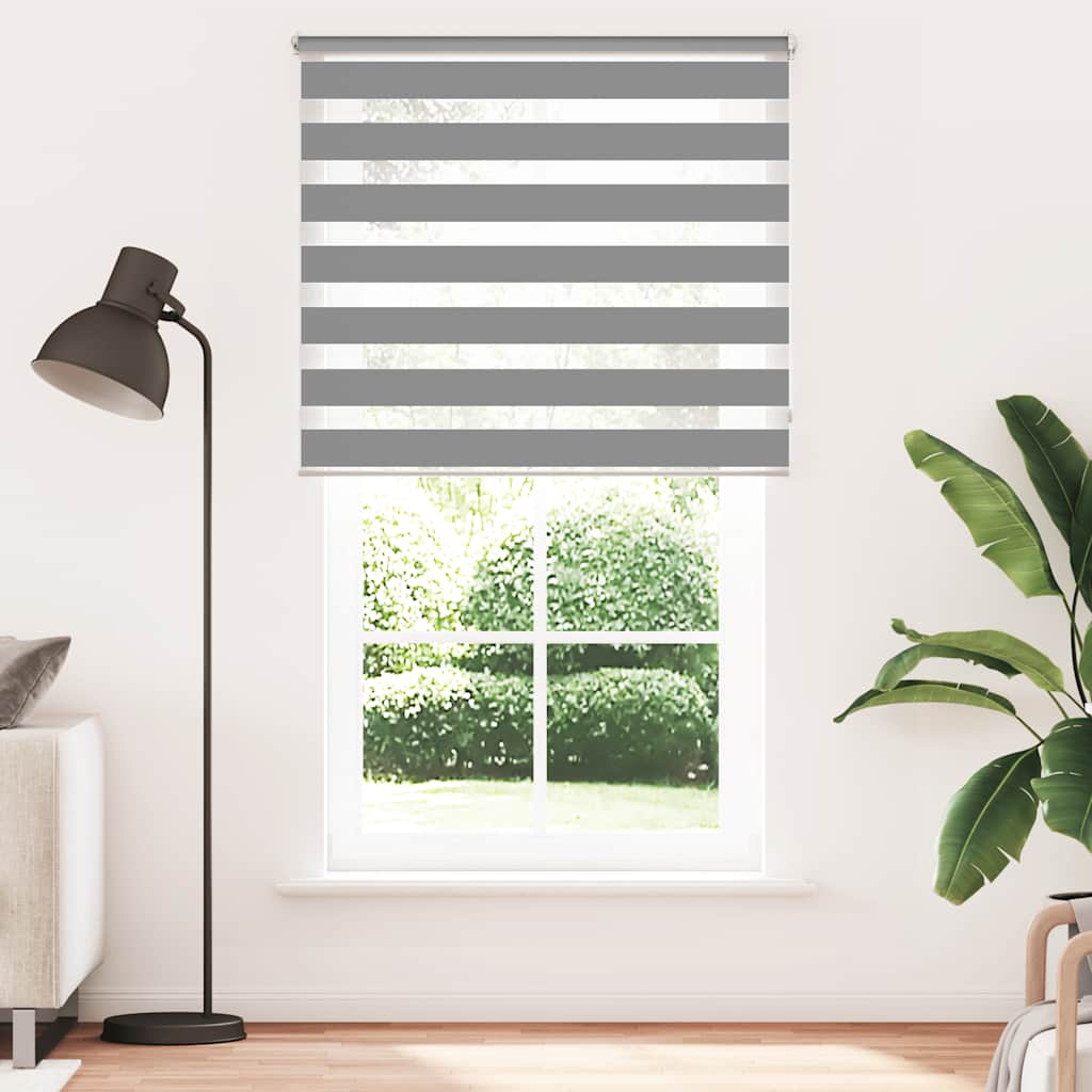 vidaXL Doppelrollo 120 x 230 cm grau