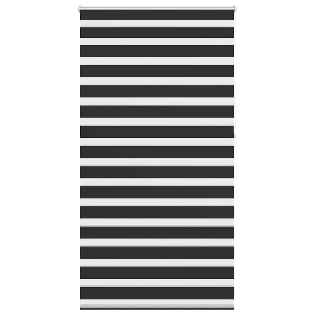 vidaXL Roleta den a noc / Zebra / Twinroll 120x230 cm černá
