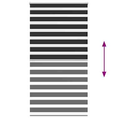 Estore de rolo 120 x 230 cm, linhas de zebra / Preto[6/6]