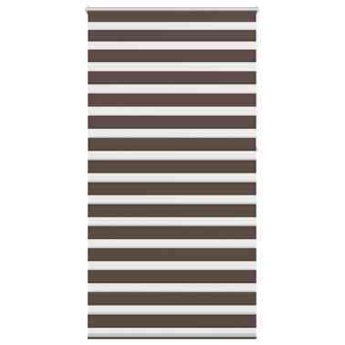 Estore de rolo 120 x 230 cm, linhas de zebra / Café[2/6]