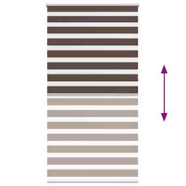 Estore de rolo 120 x 230 cm, linhas de zebra / Café[6/6]