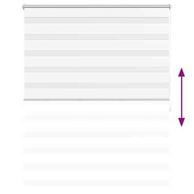 Estore de rolo 140 x 175 cm, linhas de zebra / Branco[6/6]