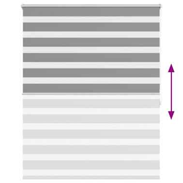 Estore de rolo 140 x 175 cm, linhas de zebra / Cinza[6/6]