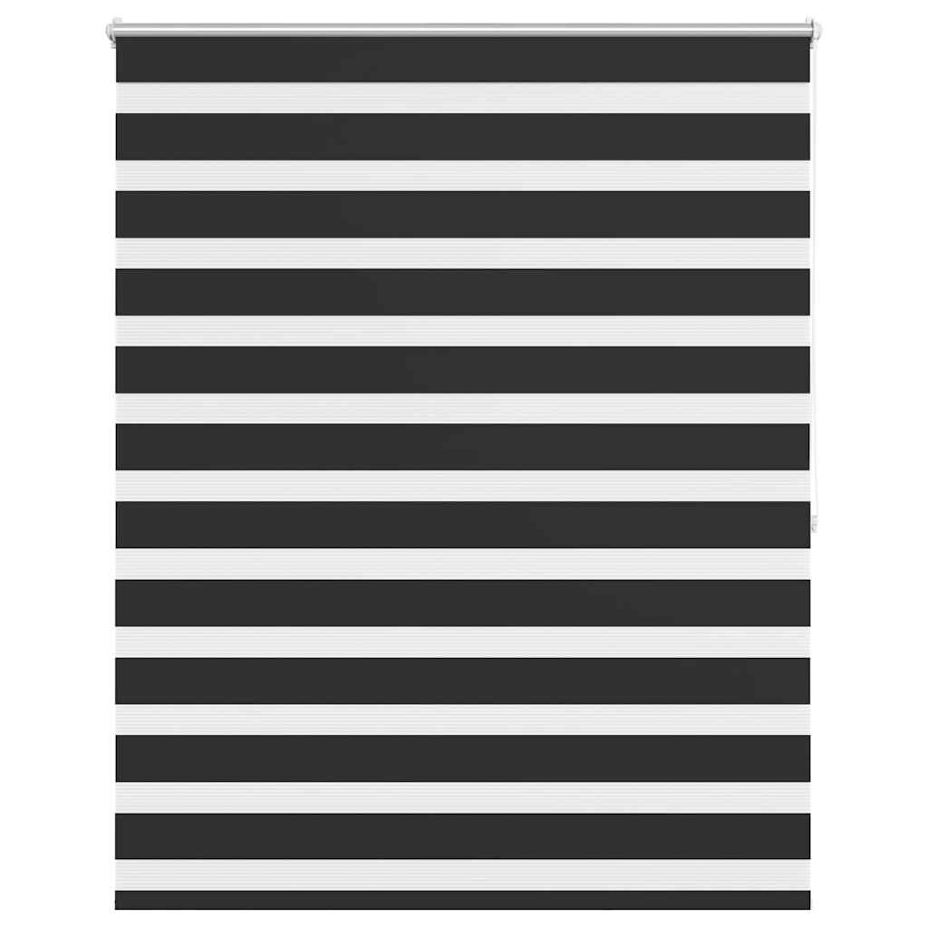 vidaXL Roleta den a noc / Zebra / Twinroll 140x175 cm černá