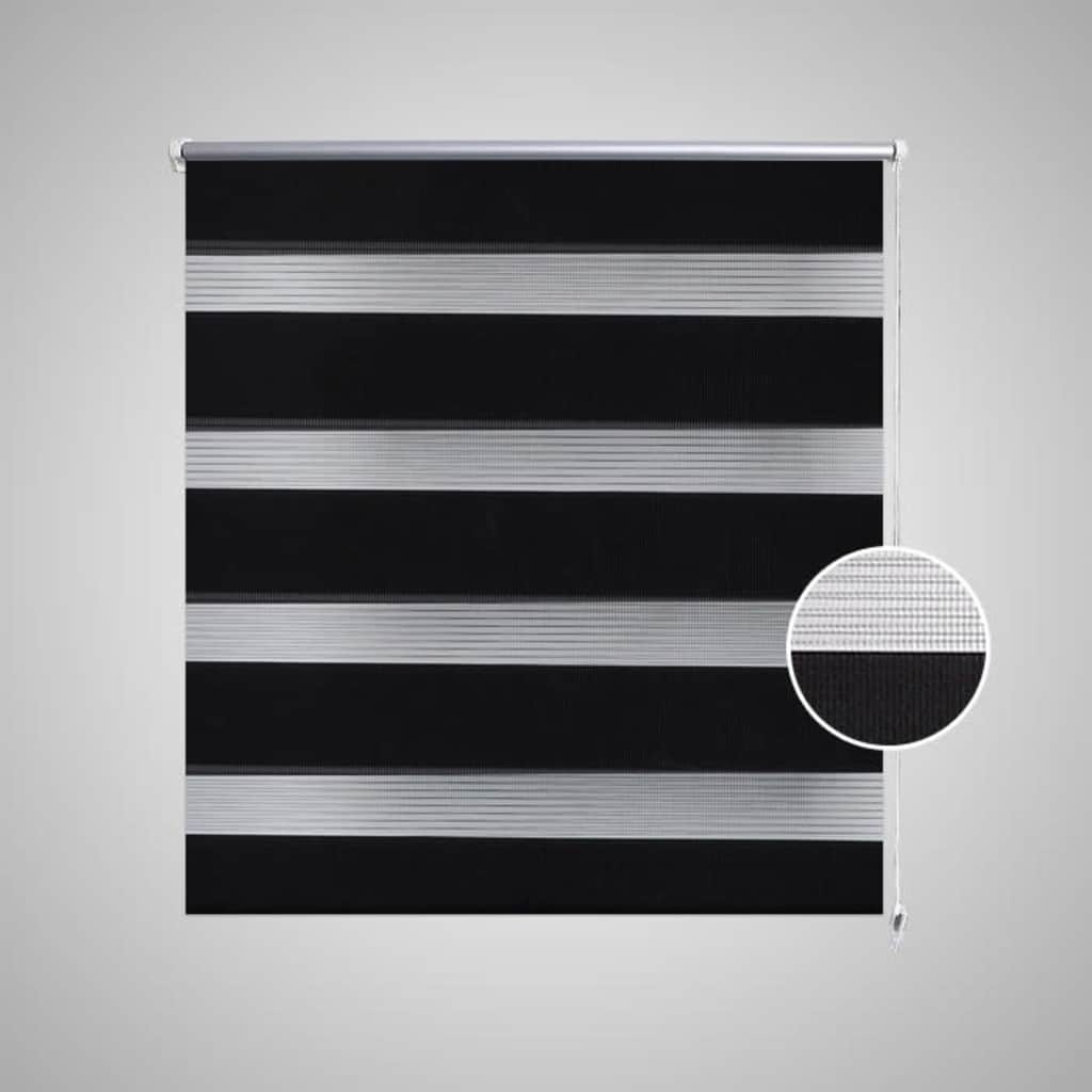 vidaXL Jaluzea tip zebră, 140 x 175 cm, negru