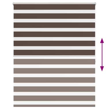 Estore de rolo 140 x 175 cm, linhas de zebra / Café[6/6]