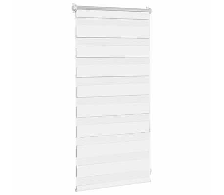 vidaXL Store v&eacute;nitien z&eacute;br&eacute; 40,9 x 100 cm, largeur du tissu 36,7 cm, blanc
