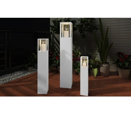 vidaXL Candle Stand White Wood