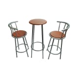 Bar/Disco/Kitchen/Breakfast Table and Chair Set Steel