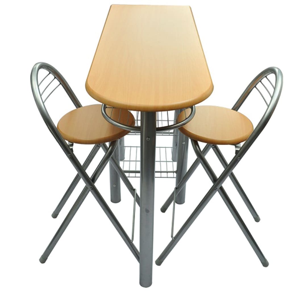 Fa konyhai/étkező/bárasztal és szék szett 