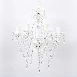 Lestenec s 5 žarnicami prozoren