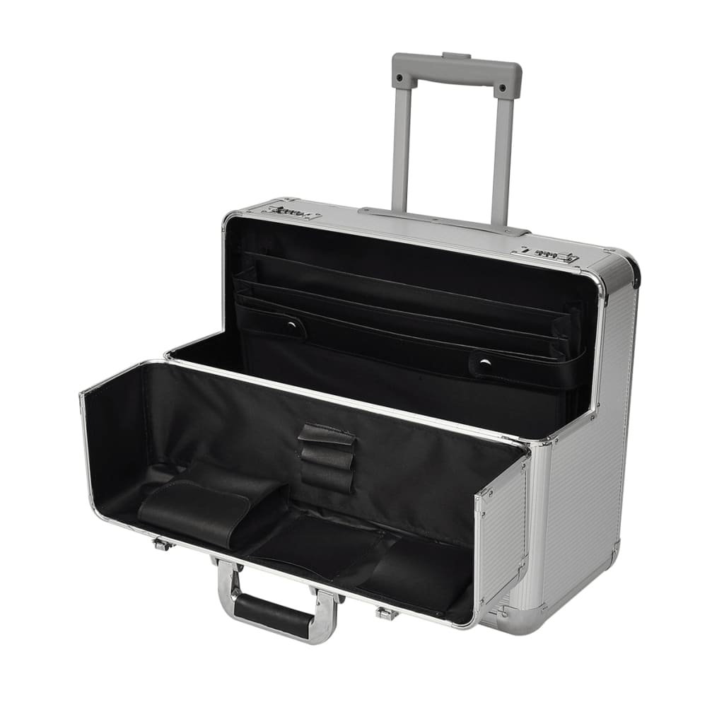 

vidaXL Pilotenkoffer aluminium trolley