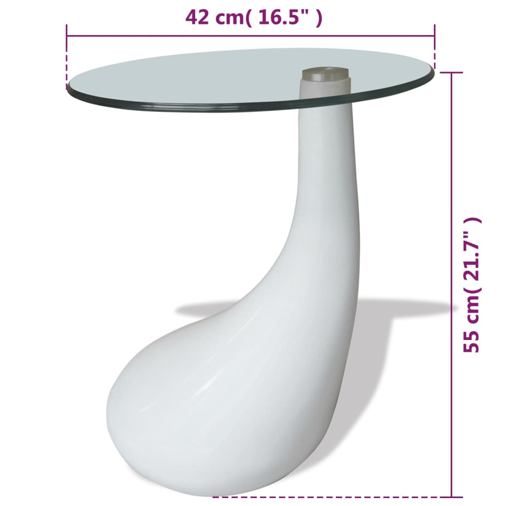 Tavolino con contenitore Shiro Bianco - Mobiletti portaoggetti - Eminza