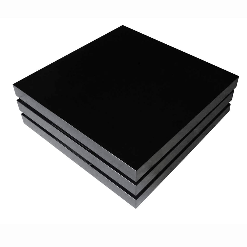 vidaXL Coffee Table 3 Tiers High Gloss Black