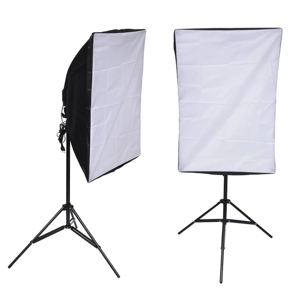 vidaXL 2 Suporturi de lumini studio foto cu softbox 