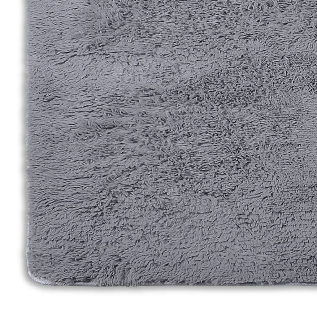 Grey Shaggy Carpet 120 x 170 cm Heavy Weight 2600 g / m²